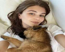 She also has a furry member in her family.